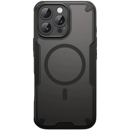 Rugged Armor Matte Translucent Phone Cover for iPhone | MagSafe Shockproof Case