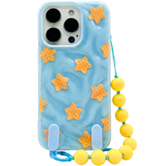 Meteorite Lattice Star Phone Case For iPhone with Bracelet