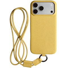Crossbody Lanyard Genuine Leather Phone Case for iPhone