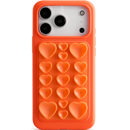 Cute 3D Heart Suction Cup Silicone Case for iPhone
